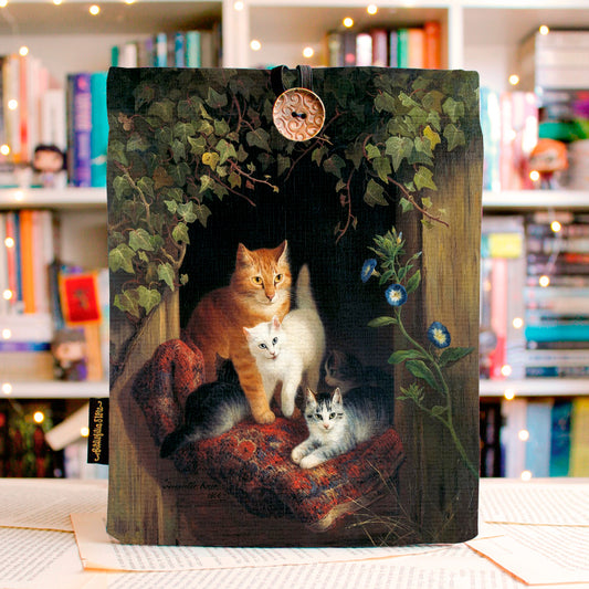 CAT WITH KITTENS - FUNDA PARA LIBROS