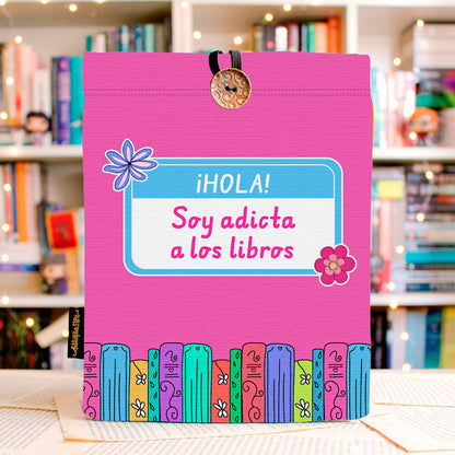 SOY ADICTA A LOS LIBROS FUCSIA - FUNDA PARA LIBROS