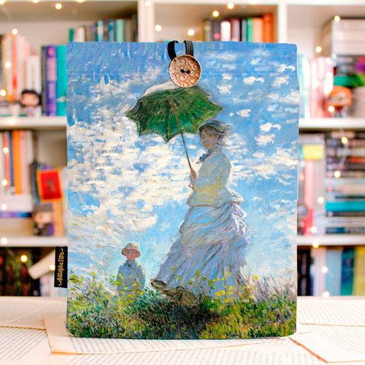MUJER CON SOMBRILLA - FUNDA PARA LIBROS
