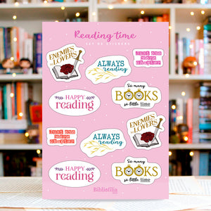 SET DE STICKERS - READING TIME